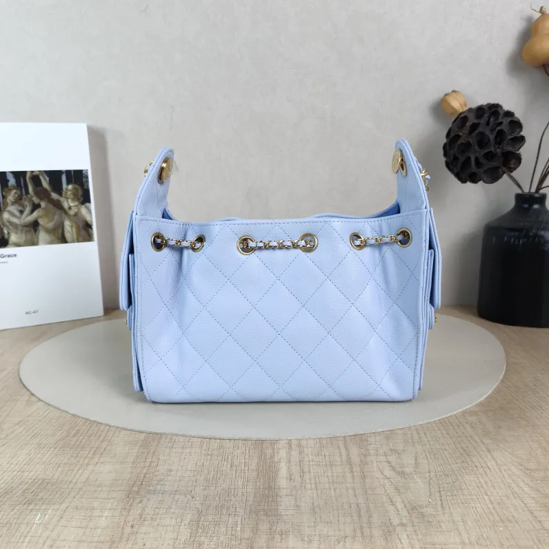 Chanel Crossbody Bag 25Bag Blue Grained Calfskin Mini 22 × 12.5 × 20 cm — cover view 2 of 6