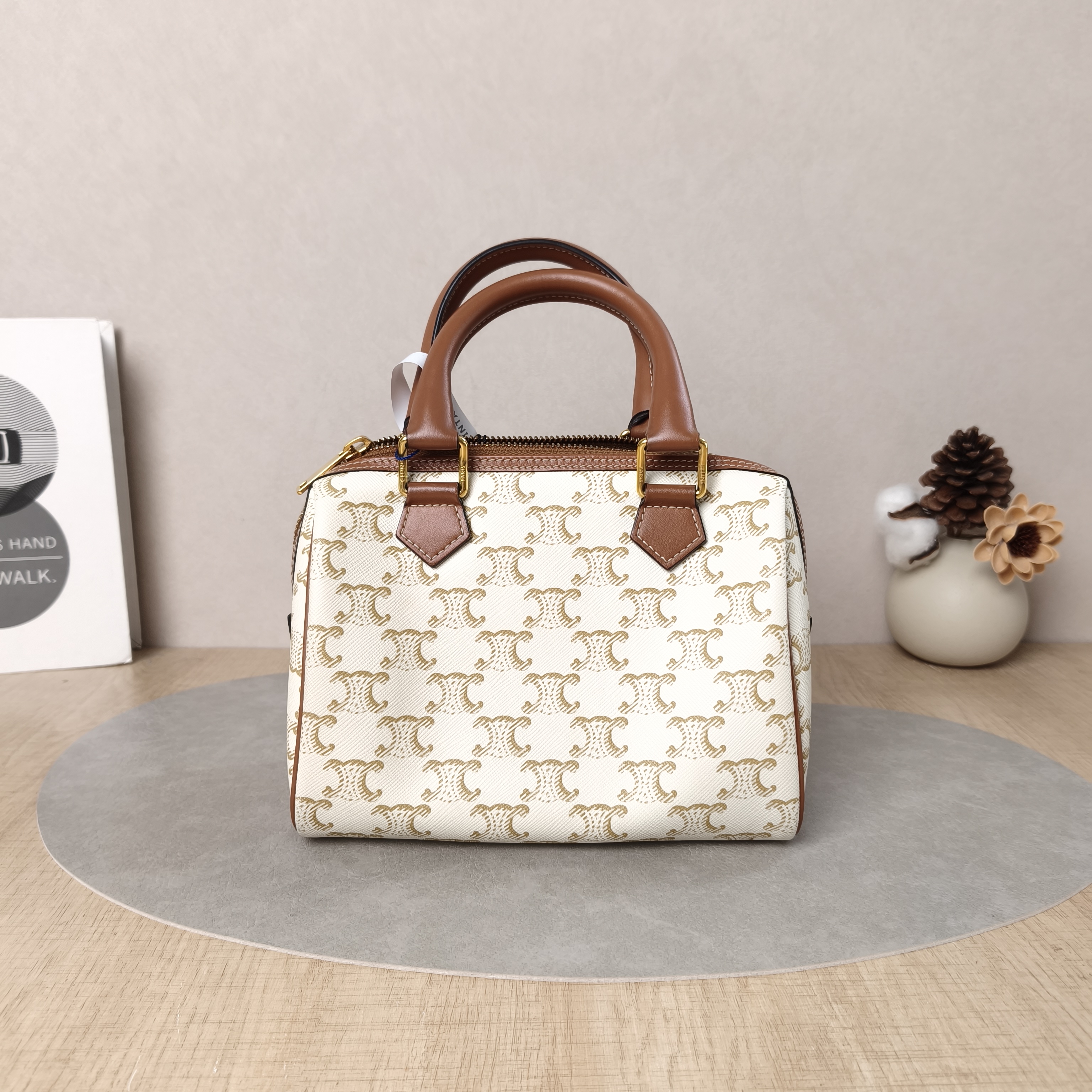 CELINE Crossbody Bag White Monogram PVC Small20 × 10.5 × 15.5 cm