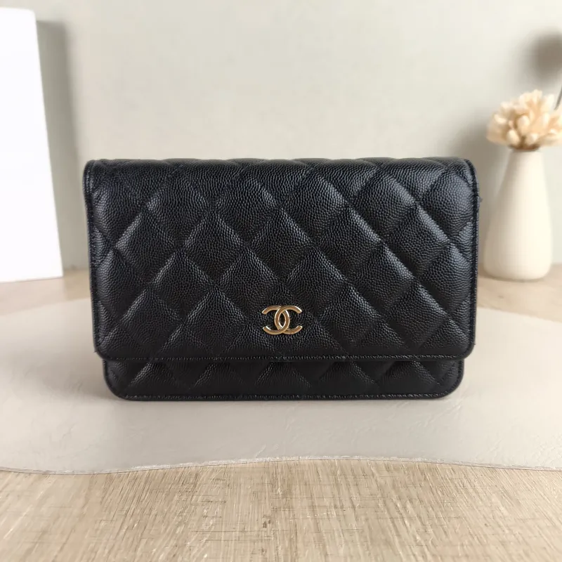 Chanel Crossbody Bag CF WOCWOC Bag coco Black Grained Calfskin Mini 19.2 × 3.5 × 12.3 cm