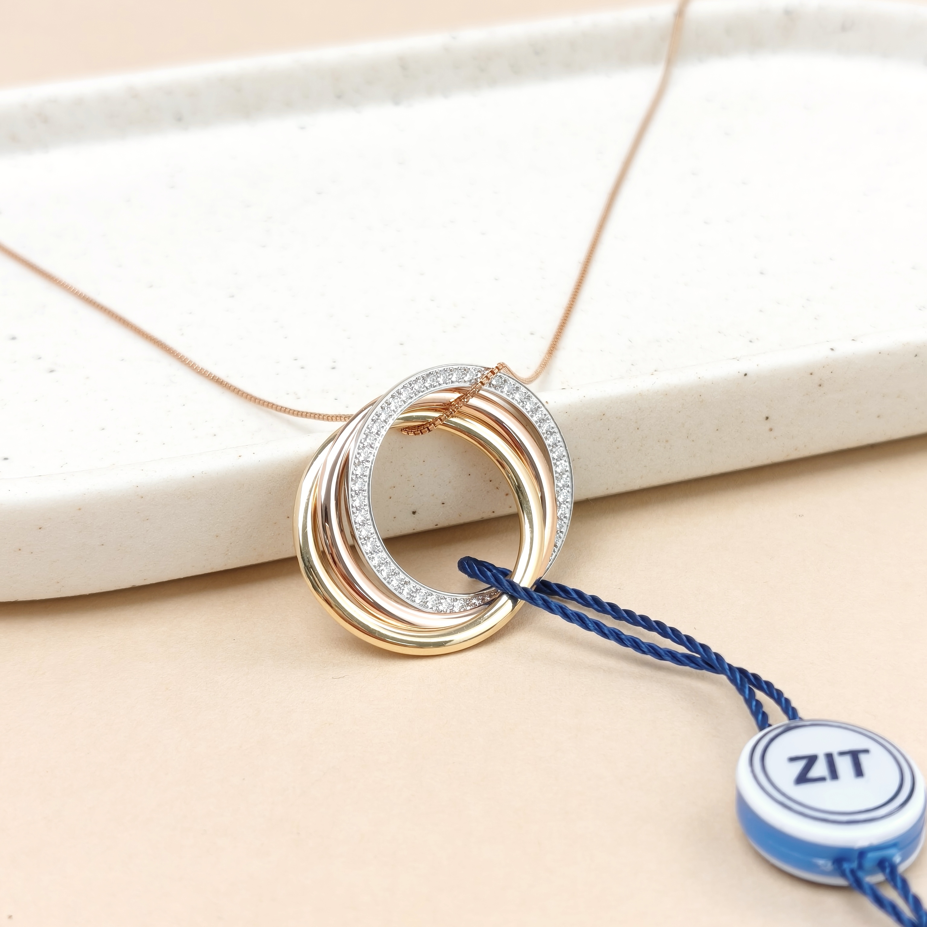 CARTIER Necklace Trinity White Gold Yellow Gold Rose Gold18KW hite Gold Yellow Gold Rose Gold One Size — cover view 4 of 9