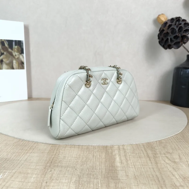 Chanel Crossbody Bag 26p Dome Bag Grey Grained Calfskin One Size 20 × 4.5 × 11 cm — cover view 2 of 6