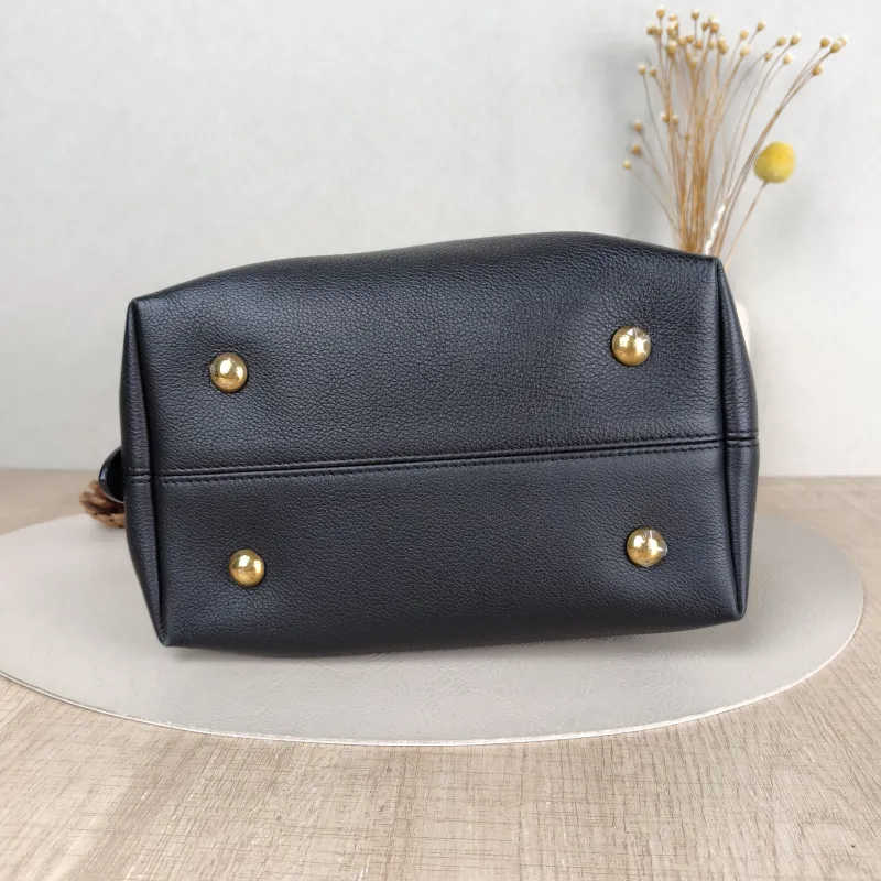 Louis Vuitton Shoulder Bag Low Key Hobo Shoulder Bag Black Calfskin Small 24 × 16 × 28 cm — cover view 3 of 5