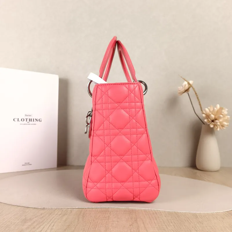 DIOR Top Handle Bag Lady Lady Dior Bag Pink Lambskin24 × 12 × 21 cm — detail view 2 of 25