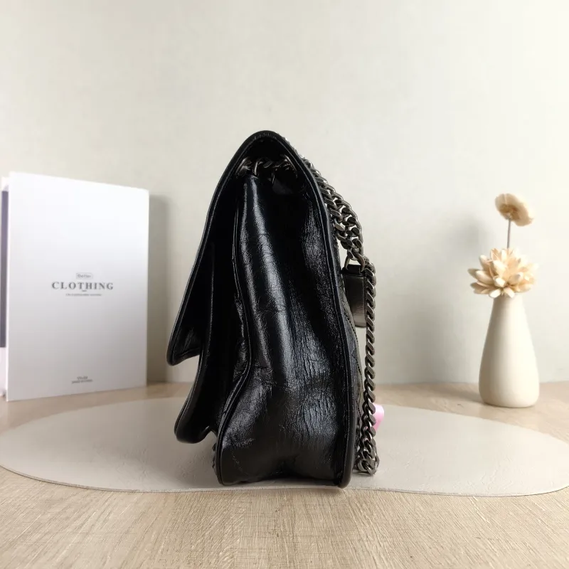SAINT LAURENT Crossbody Bag Niki D Waxed Leather Calfskin Large 32 × 9 × 23 cm — detail view 2 of 13