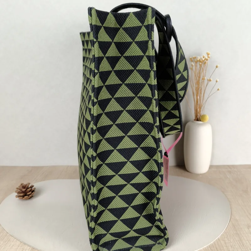 PRADA Top Handle Bag Tote Bag Green Black One Size 37 × 12 × 37 cm — detail view 9 of 10