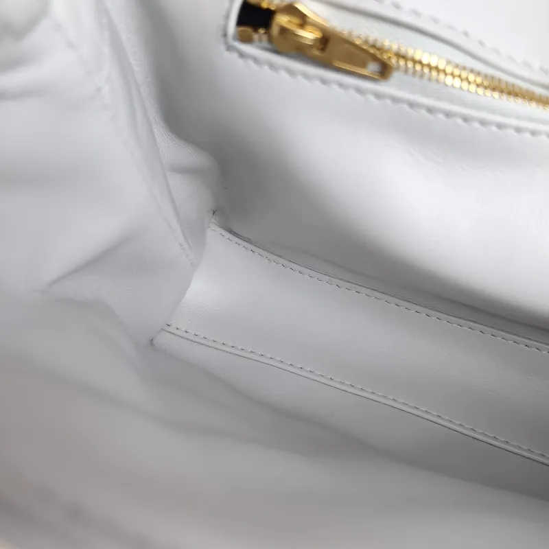 BALENCIAGA Crossbody Bag B Bag Crossbody Bag White Calfskin One Size 24 × 7 × 20 cm — detail view 12 of 12