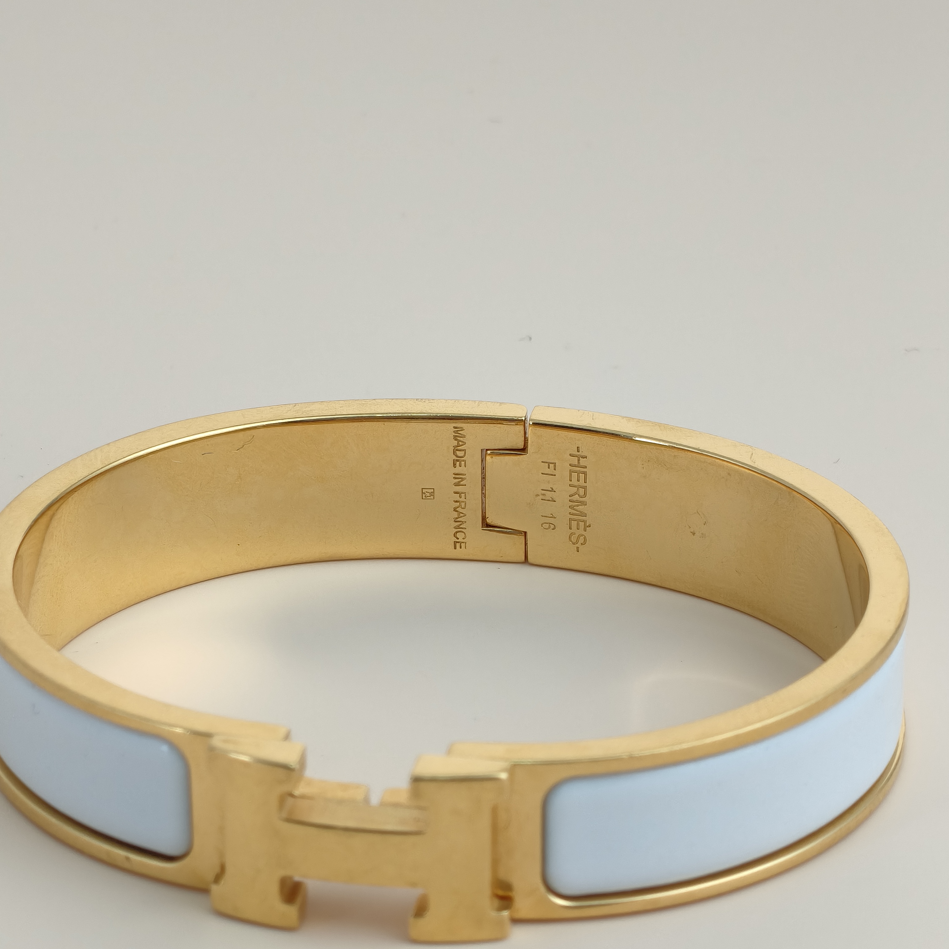 Hermès Bangle Clic HB angle White One Size16cm — cover view 8 of 8