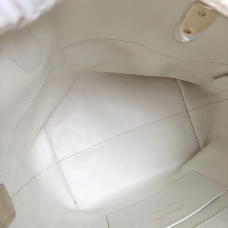DIOR Top Handle Bag TOUJOURS Edition White Calfskin Small 18.5 × 12 × 18.5 cm — detail view 1 of 11