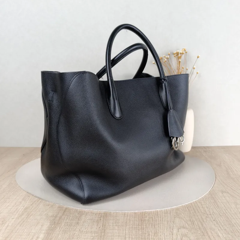 DIOR Top Handle Bag Top Handle Bag Black Calfskin 32 × 19 × 26 cm — cover view 5 of 5