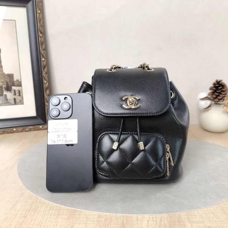 Chanel Backpackaffinity Backpack Black Grained Calfskin Small20 × 14 × 22 cm — cover view 2 of 6