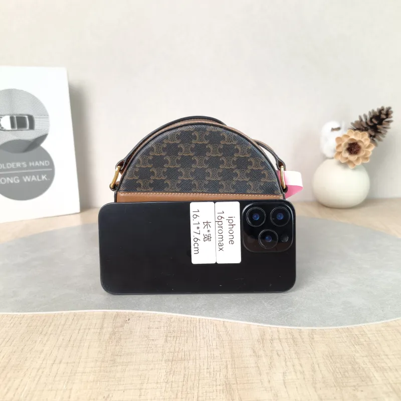 CELINE Crossbody Bag Triomphe Monogram PVC Mini 13.5 × 4 × 13.5 cm — cover view 3 of 5
