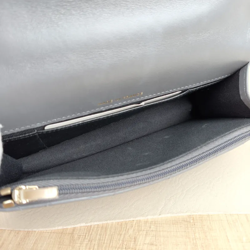 Chanel Crossbody Bag woc Dark Grey Lambskin Mini 17 × 4 × 10 cm — detail view 12 of 12