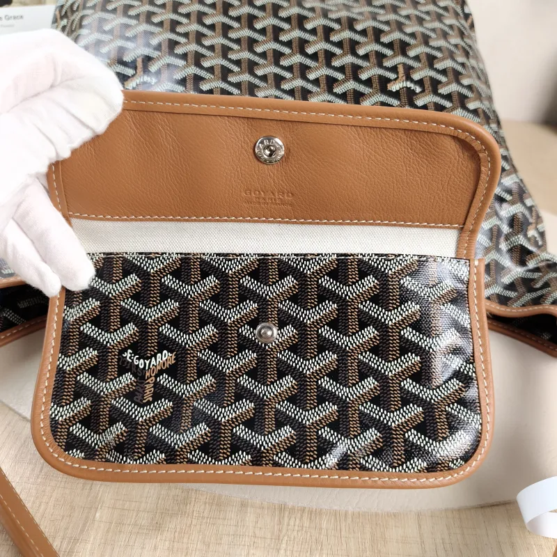 GOYARD Shoulder Bag Boheme Hobo​ Brown ine Canvas Small 43 × 14 × 27 cm — detail view 3 of 12