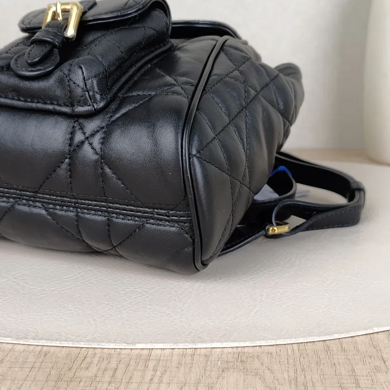 DIOR Backpack Caro Shoulder Bag Black SL ambskin Small18 × 8.5 × 18.5 cm — detail view 12 of 13