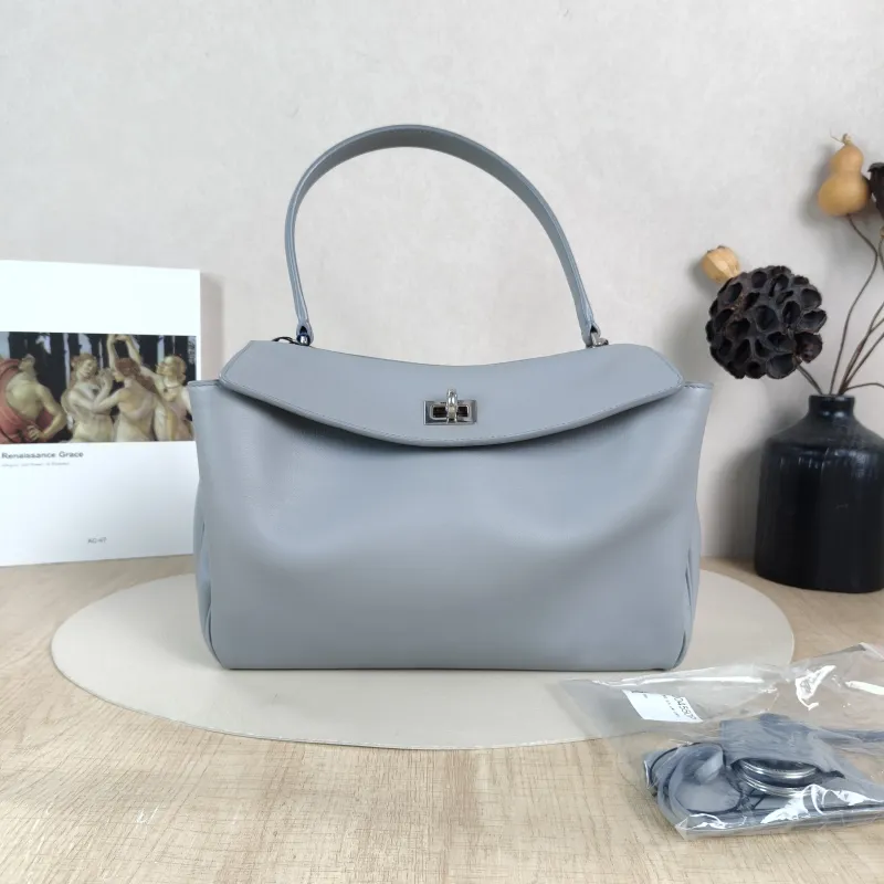 BALENCIAGA Crossbody Bag RODEO Grey Calfskin Small 27 × 10 × 20 cm — cover view 2 of 6