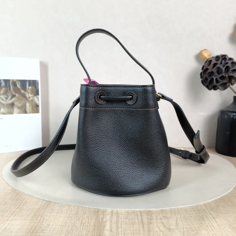 BURBERRY Crossbody Bag Bucket Bag Black Calfskin One Size 17 × 11 × 17 cm — cover view 5 of 5