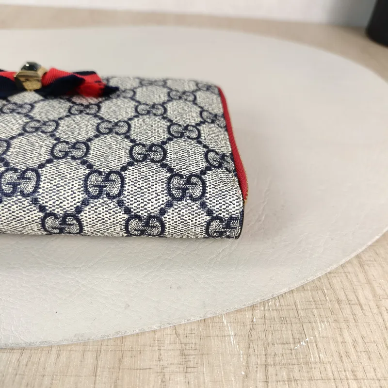 GUCCI Wallet Wallet Blue Monogram PVC 19 × 2.5 × 10 cm — detail view 5 of 9