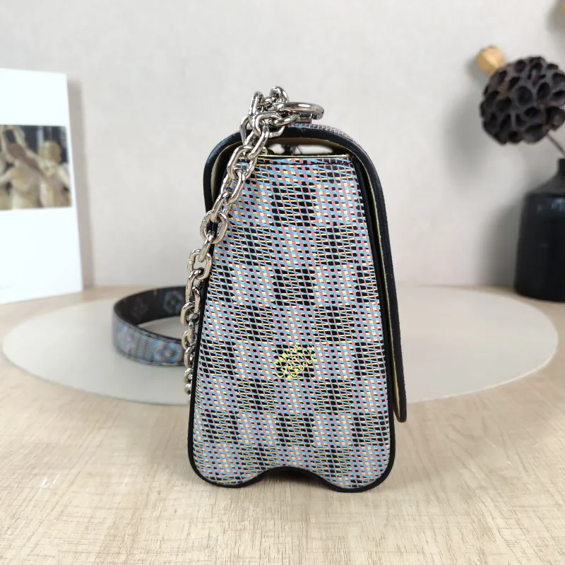 Louis Vuitton Crossbody Bag Twist Blue PVC Medium 23 × 9.5 × 17 cm — detail view 10 of 12