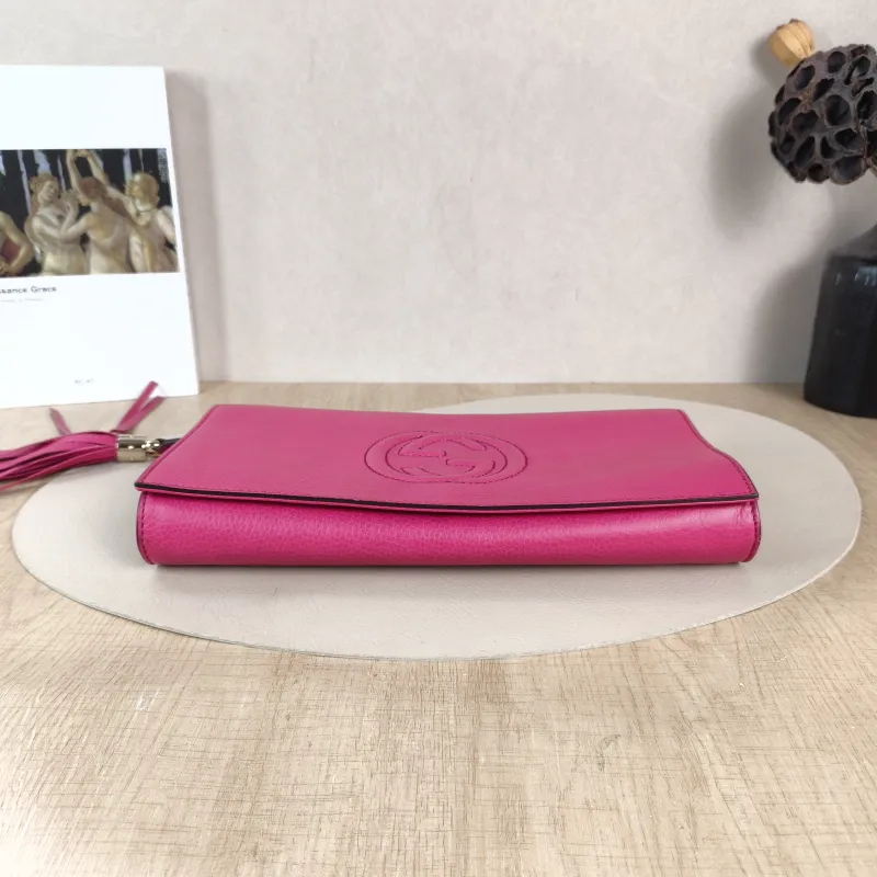 GUCCI Clutch Clutch Red Calfskin 29 × 4 × 15 cm — cover view 2 of 5