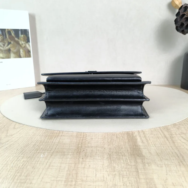 SAINT LAURENT Crossbody Bag SUNSET Black Calfskin Medium22 × 6.5 × 16 cm — cover view 2 of 6