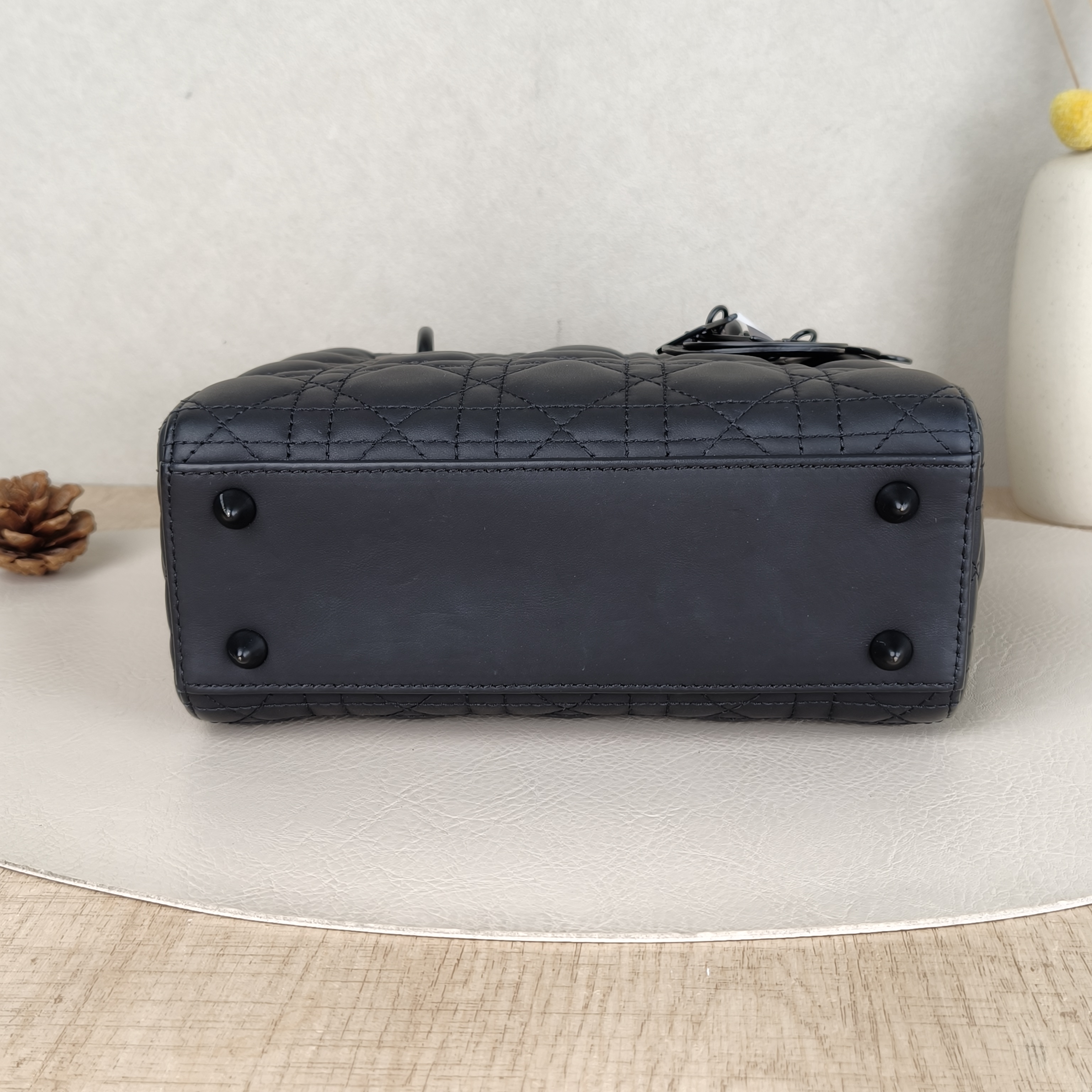 DIOR Top Handle Bag Lady Lady Dior Bag Black SL ambskin Small20 × 8 × 18 cm — cover view 5 of 6