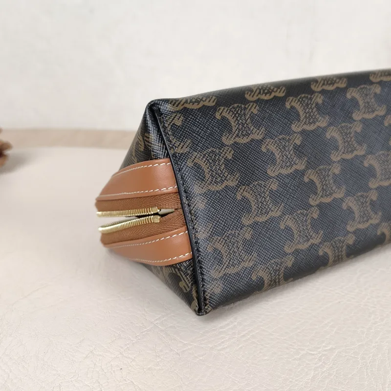 CELINE Cosmetic Bag Triomphe Cosmetic Bag Monogram PVC Small 14 × 8 × 9.5 cm — detail view 4 of 9