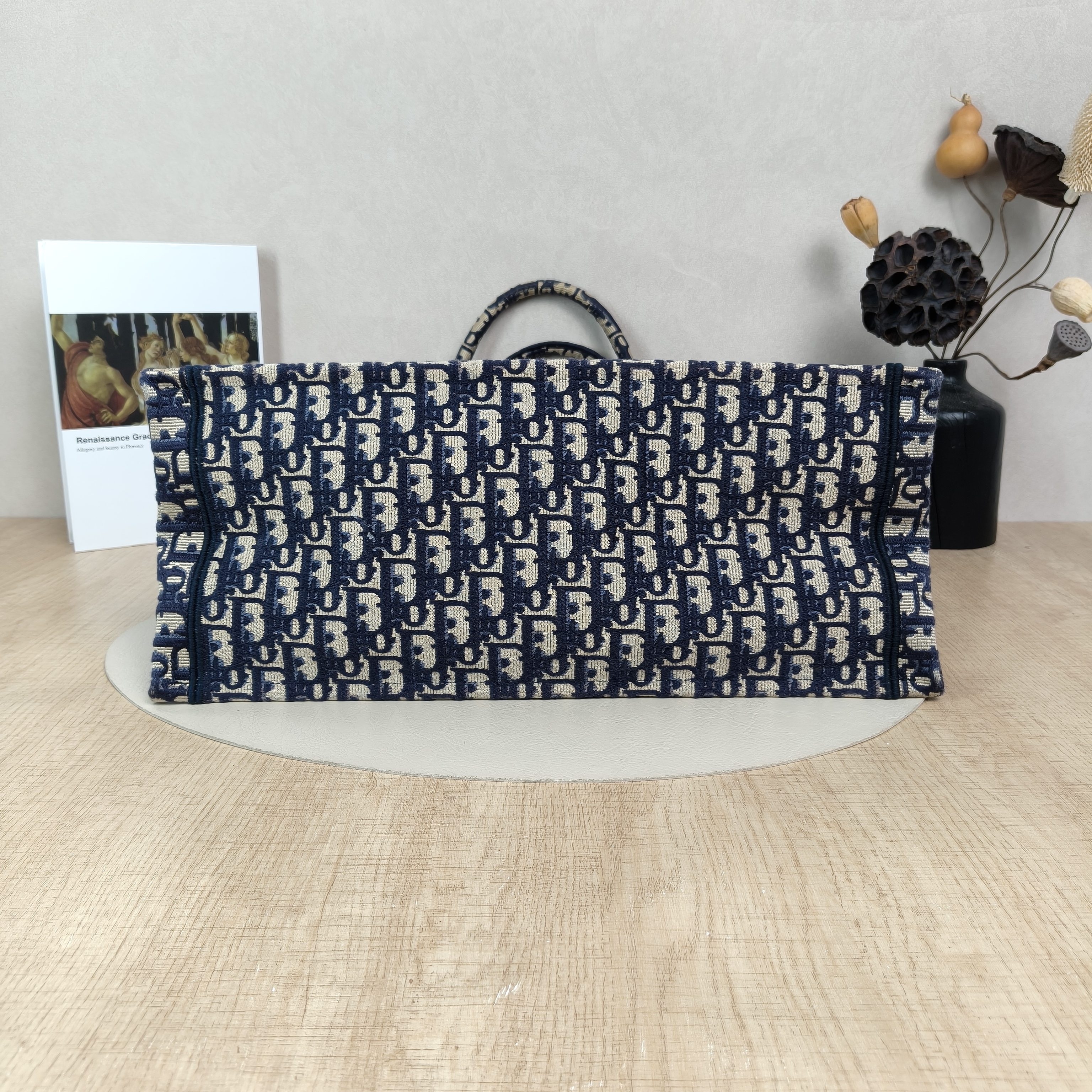 DIOR Top Handle Bag Book Tote Blue Canvas Large42 × 18.5 × 35 cm — cover view 2 of 4