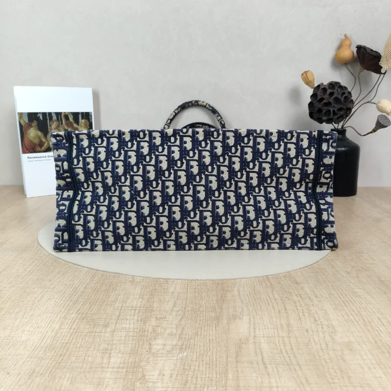DIOR Top Handle Bag Book Tote Blue Canvas Large42 × 18.5 × 35 cm — cover view 2 of 4