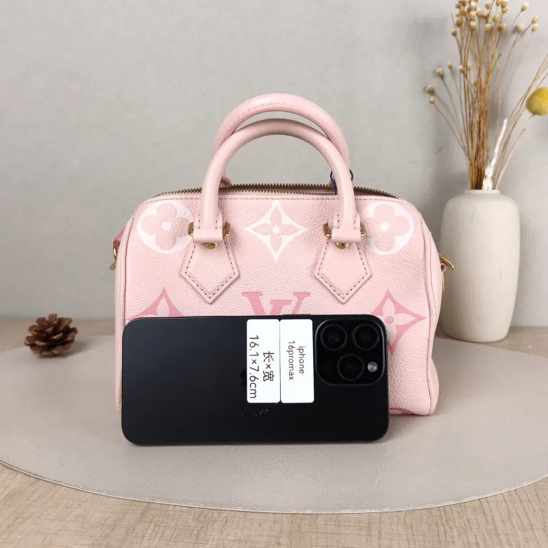 Louis Vuitton Crossbody Bag Speedy20 Pink Empreinte Embossed Calfskin Small 20.5 × 12 × 13.5 cm — cover view 5 of 5