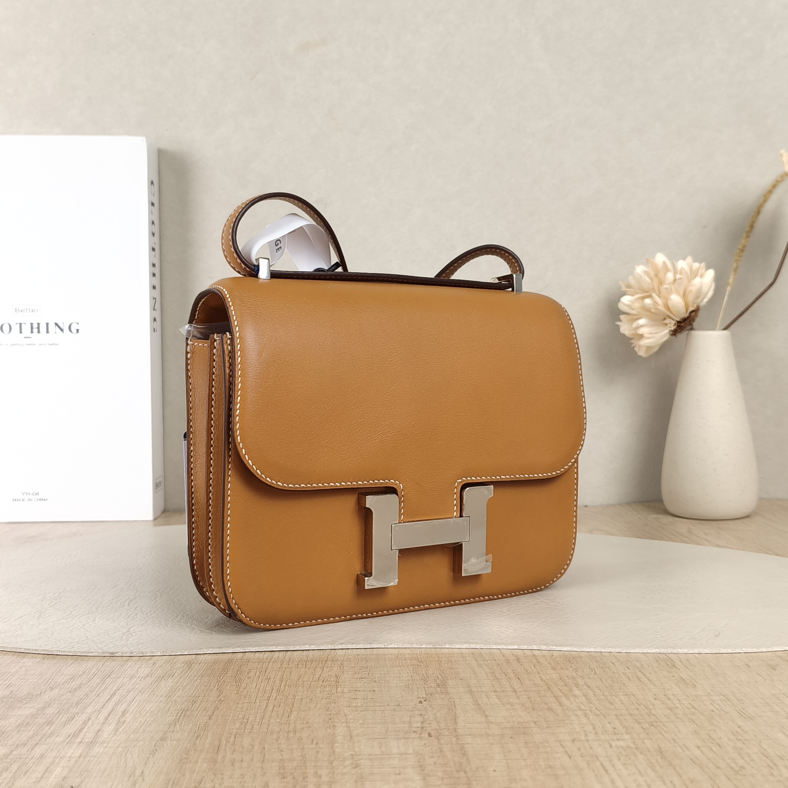 Hermès Crossbody Bag Constance 19 Silver-Tone Hardware Epsom Embossed Calfskinmini18 × 4 × 15 cm — cover view 4 of 5