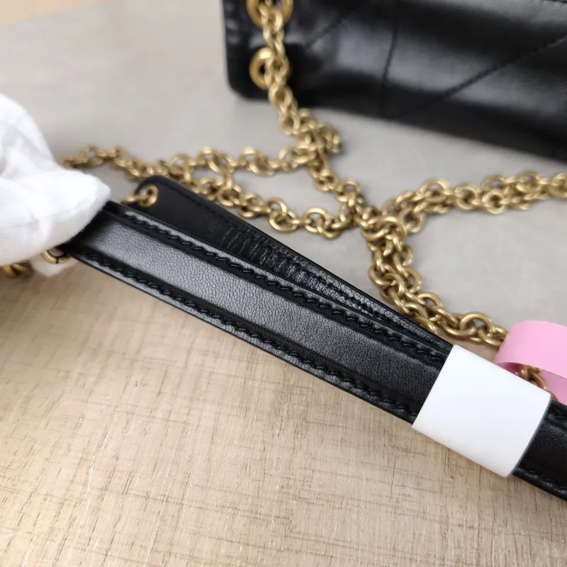SAINT LAURENT Crossbody Bag Jamie 4.3 Chain Bag Black SL ambskin Mini 20 × 7 × 12 cm — detail view 9 of 14