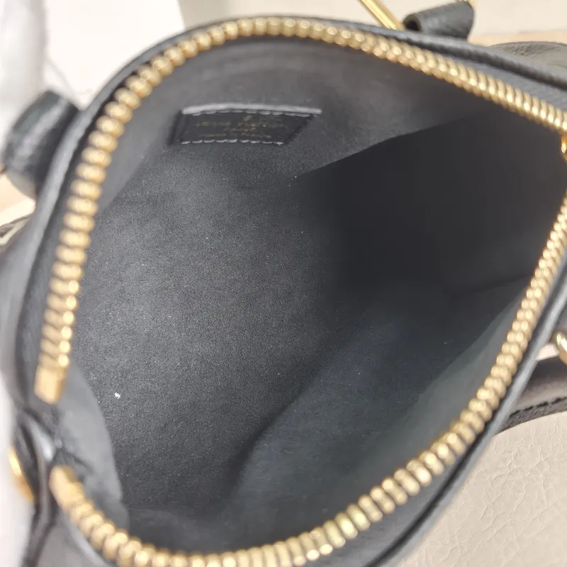 Louis Vuitton Crossbody Bag Speedy Nano Black · White Empreinte Embossed Calfskin nano 16 × 7.5 × 10 cm — detail view 3 of 9