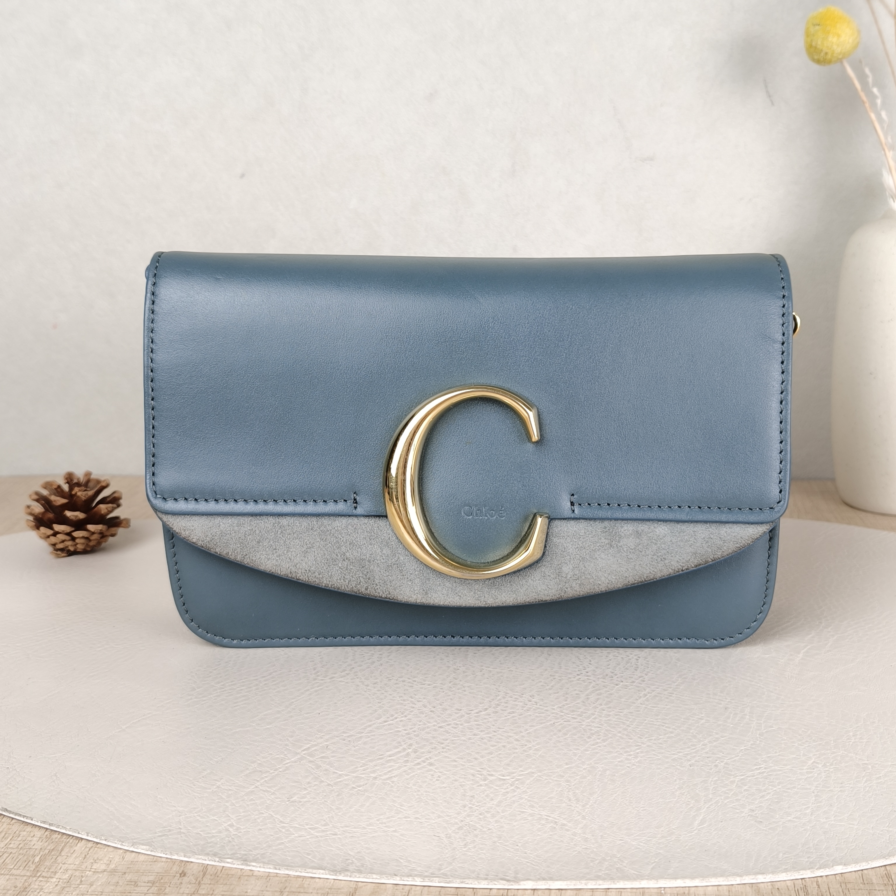 Chloé Crossbody Bagc bag Crossbody Bag Blue Calfskin One Size21 × 4 × 4 cm