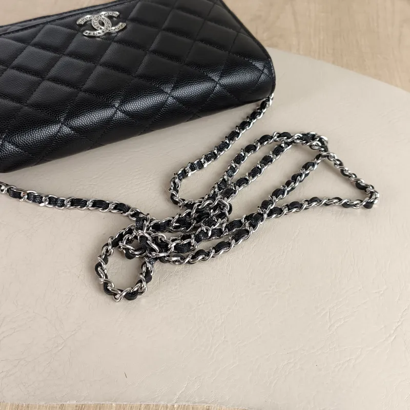 Chanel Crossbody Bag cf woc Black Calfskin One Size 19.2 × 3.5 × 12.3 cm — detail view 11 of 13