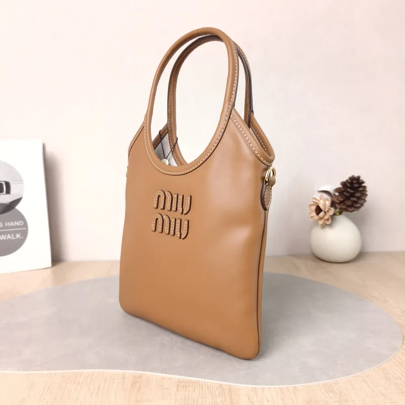 Miumiu Shoulder Bag IVY Tote Shopping Tote CC alfskin Mini 20*24 — cover view 2 of 6