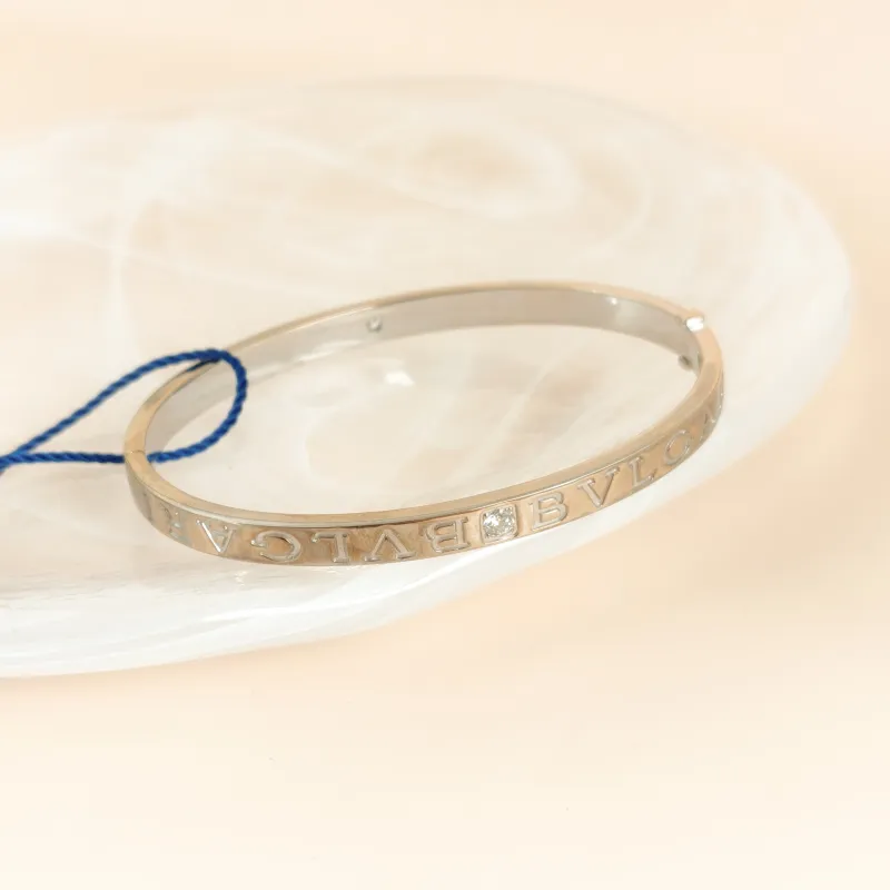 Bvlgari Bangle Collection Bangle White Gold 18KW hite Gold Diamond One Size M — cover view 6 of 8