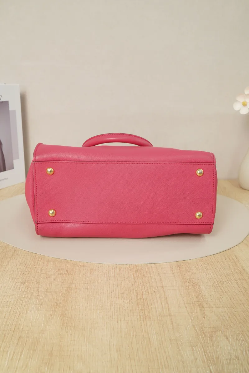 FERRAGAMO Pink Calfskin · Shoulder Strap · 27 × 12 × 21 cm — cover view 6 of 7