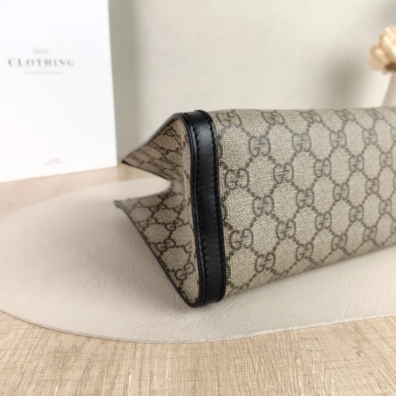 GUCCI Shoulder Bag Padlock Tote Black Monogram PVC Medium 26 × 10 × 18 cm — detail view 11 of 11