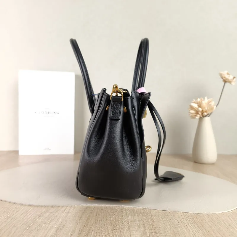 BALENCIAGA Crossbody Bag Bel air Black Calfskin Mini 23.5 × 8 × 17 cm — detail view 8 of 11
