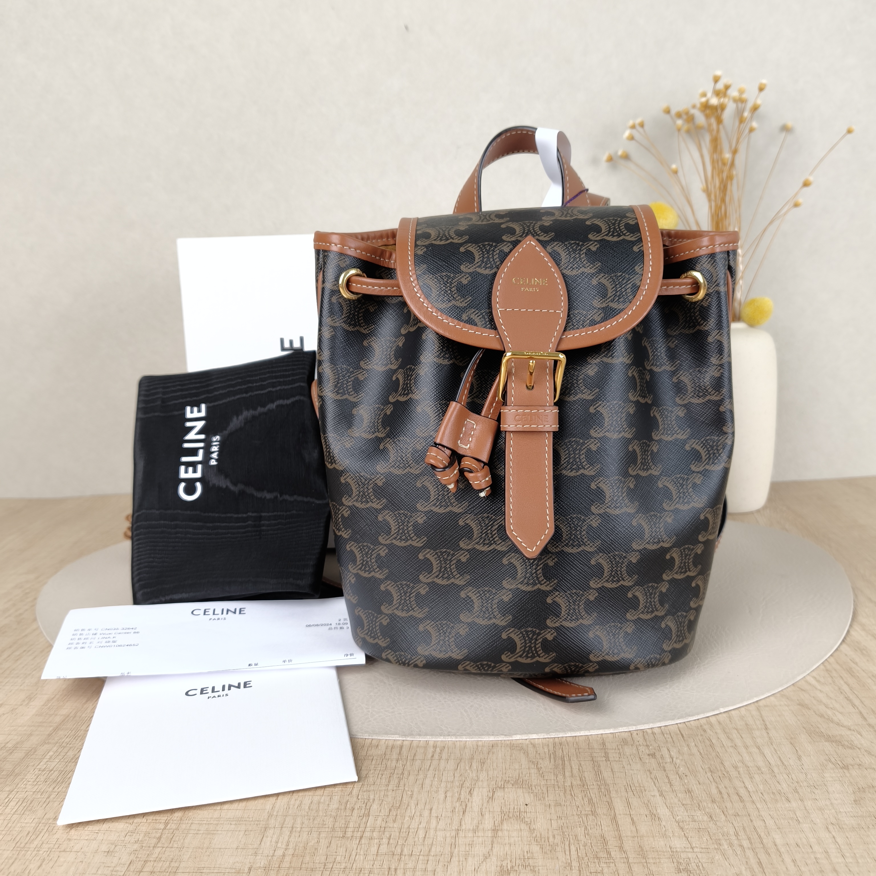 CELINE Backpack FOLCO Backpack Monogram PV Cmini17 × 10 × 20 cm — cover view 5 of 6