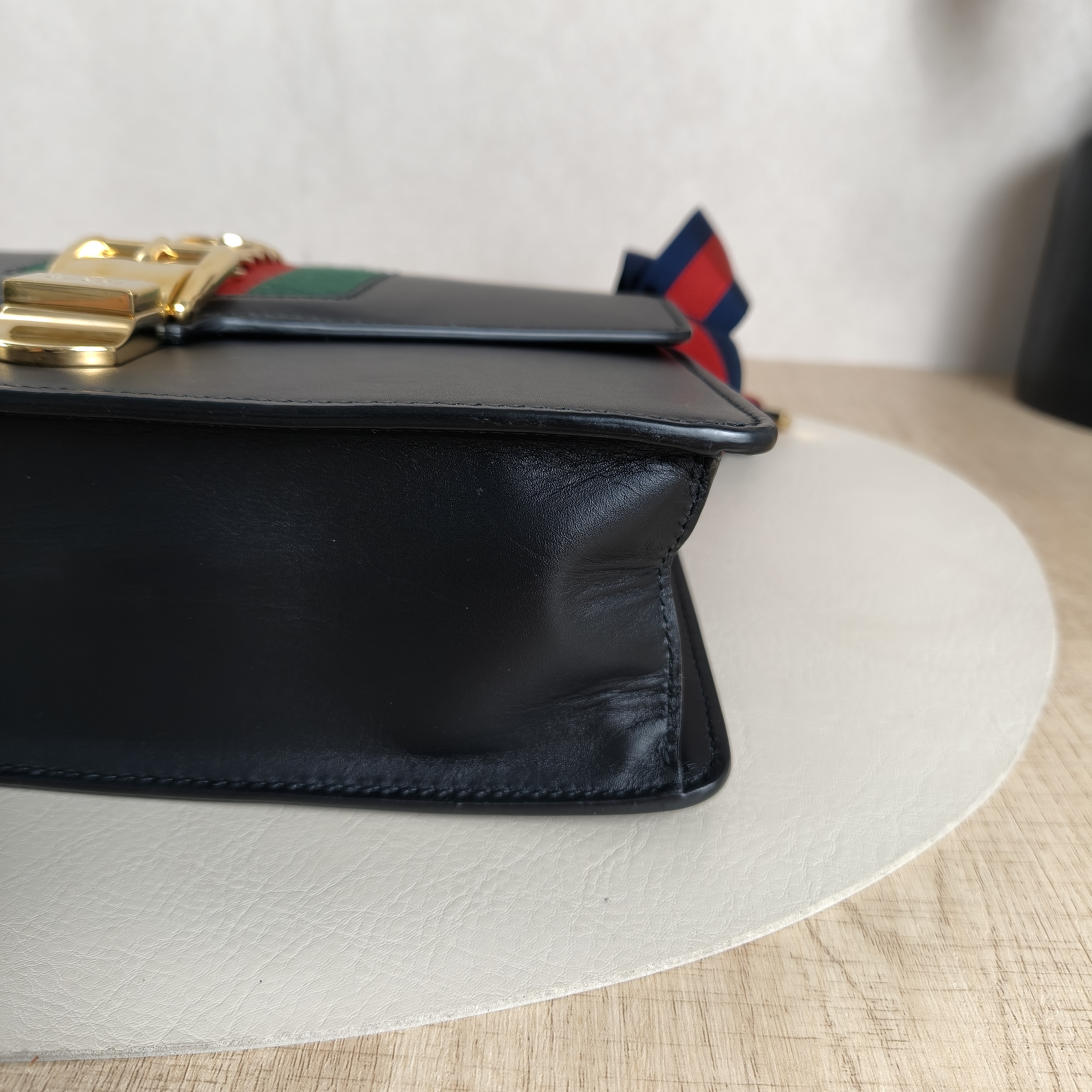 GUCCI Shoulder Bag Sylvie Shoulder Strap Edition Black CC alfskin Small25.5 × 8 × 17 cm — cover view 9 of 11