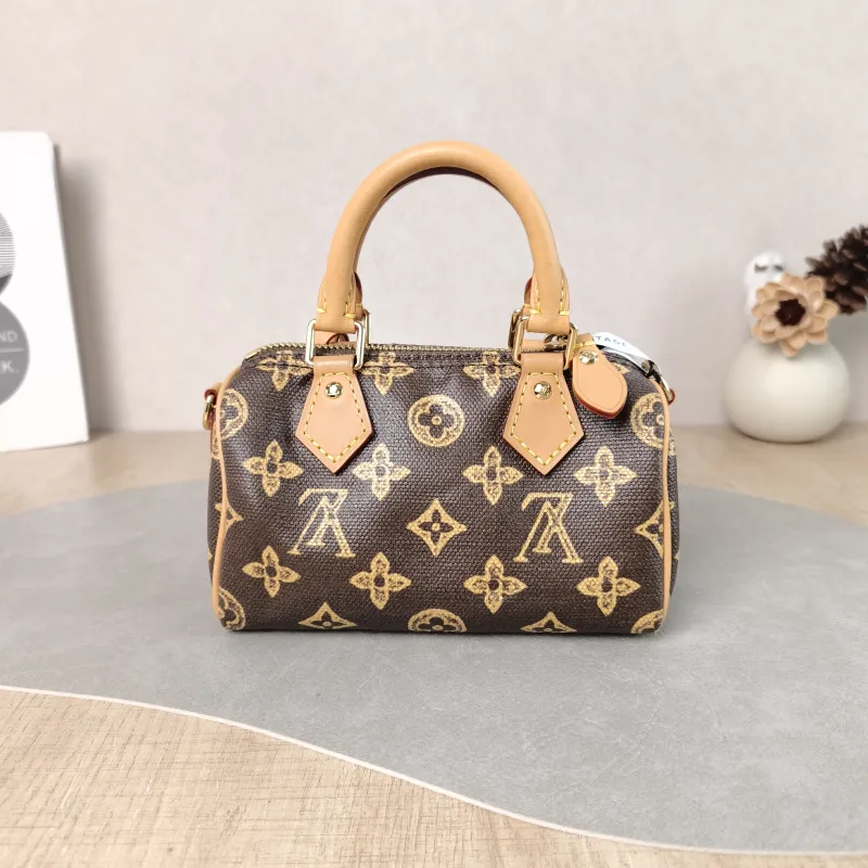 Louis Vuitton Crossbody Bag Speedy Nano Brown PVC nano 16 × 7.5 × 10 cm — cover view 5 of 6