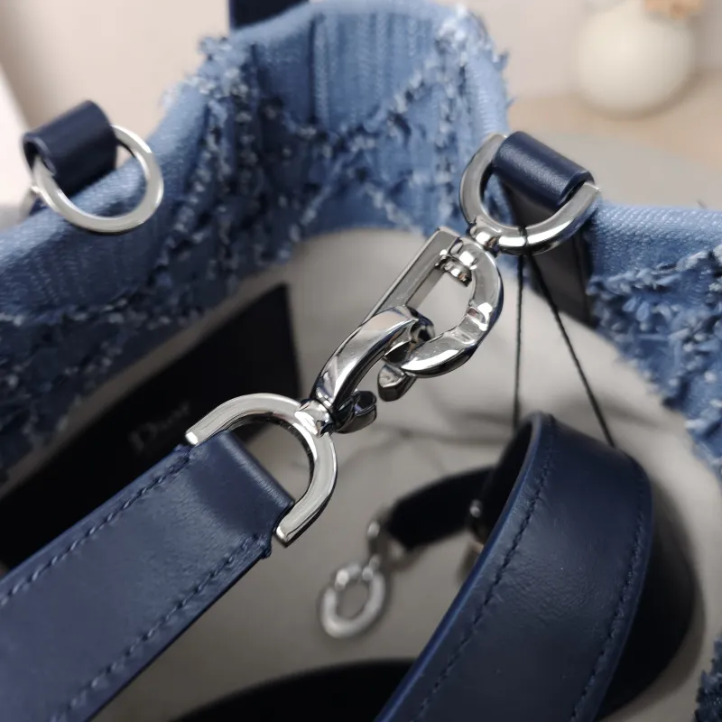DIOR Top Handle Bag TOUJOURS Edition Blue Small 18.5 × 12 × 18.5 cm — detail view 13 of 14