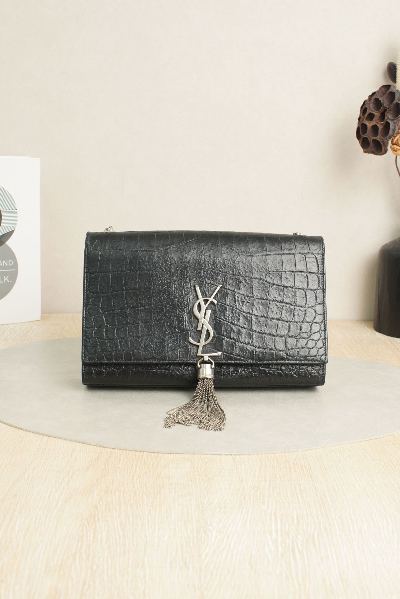 SAINT LAURENT Crossbody Bag Embossed Calfskin24 — cover view 2 of 7