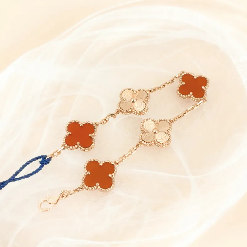 Van Cleef & Arpels Bracelet Alhambra Alhambra Collection Five-Motif Bracelet 18KR ose Gold Vintage Small16cm 3cm — cover view 3 of 8