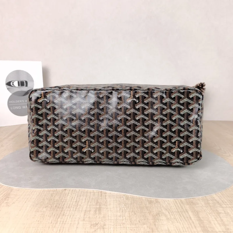 GOYARD Shoulder Bag SAINT LOUIS Shopping Tote Black ine Canvas Small 34 × 15 × 28 cm — cover view 3 of 6