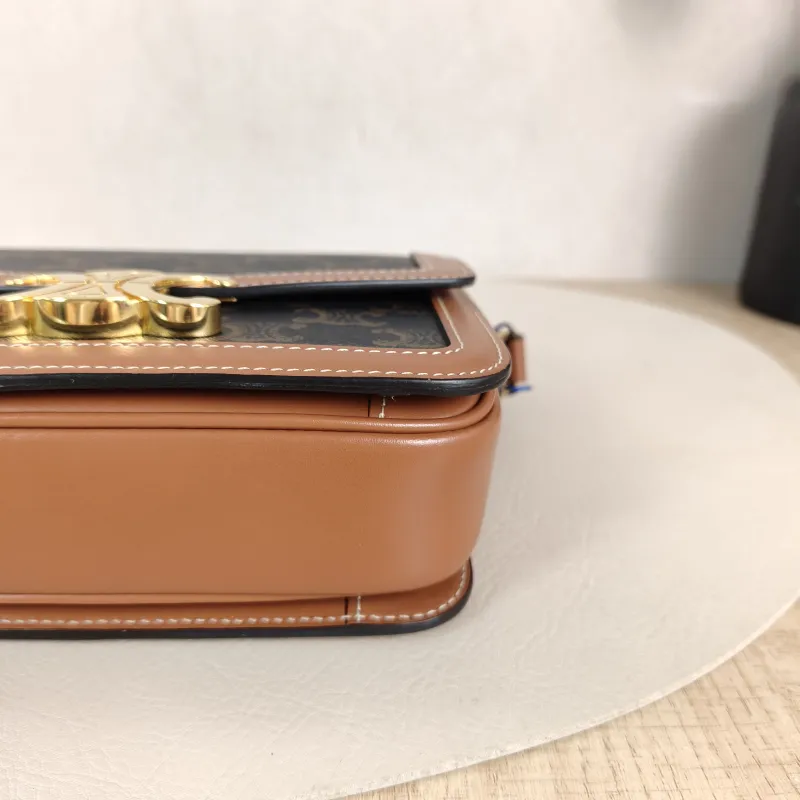 CELINE Crossbody Bag Teen Triomphe Monogram PVC Small 18.5 × 7 × 13.5 cm — detail view 9 of 11