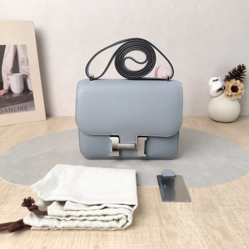 Hermès Crossbody Bag Constance 19 Silver-Tone Hardware Swift Calfskin Mini 19 × 4 × 15 cm K — cover view 5 of 6