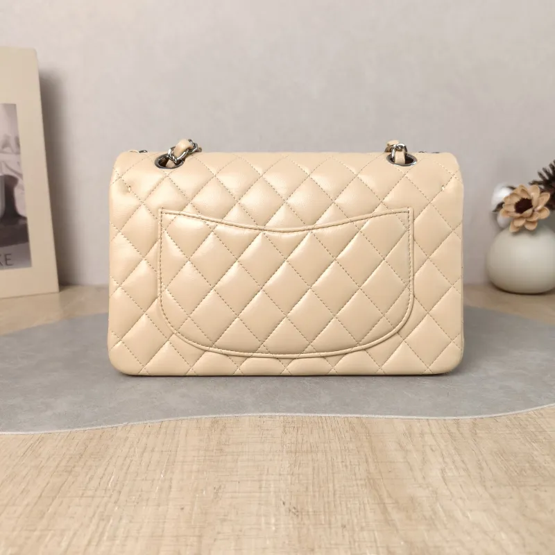 Chanel Crossbody Bag Classic Flap CF Beige Lambskin Small 23 × 6 × 14.5 cm 31 — cover view 2 of 6