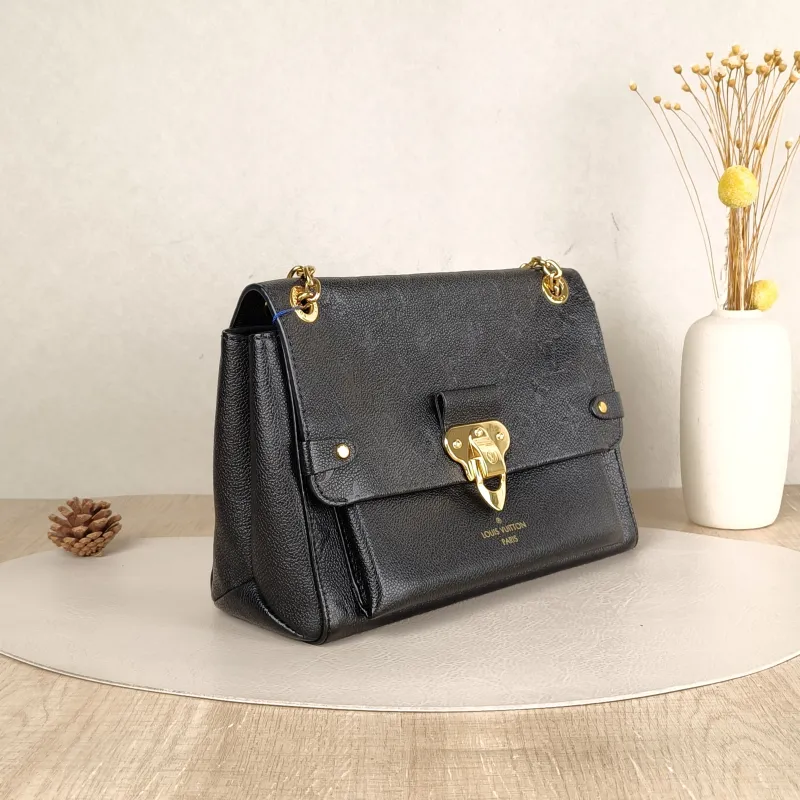 Louis Vuitton Shoulder Bag VAVIN Black Empreinte Embossed Calfskin Small 25 × 9.5 × 17 cm — cover view 4 of 5